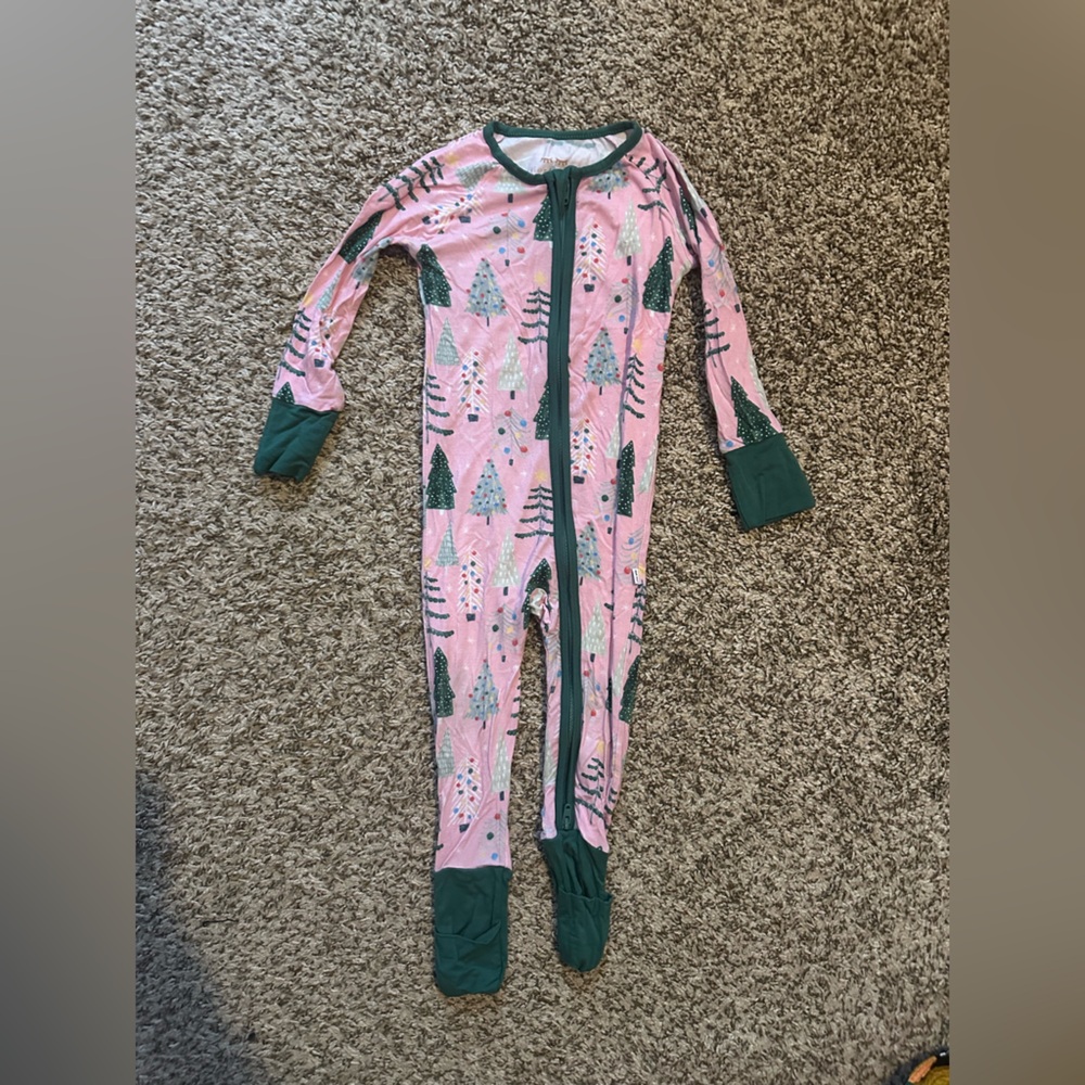 Little Sleepies Christmas Pink and Green